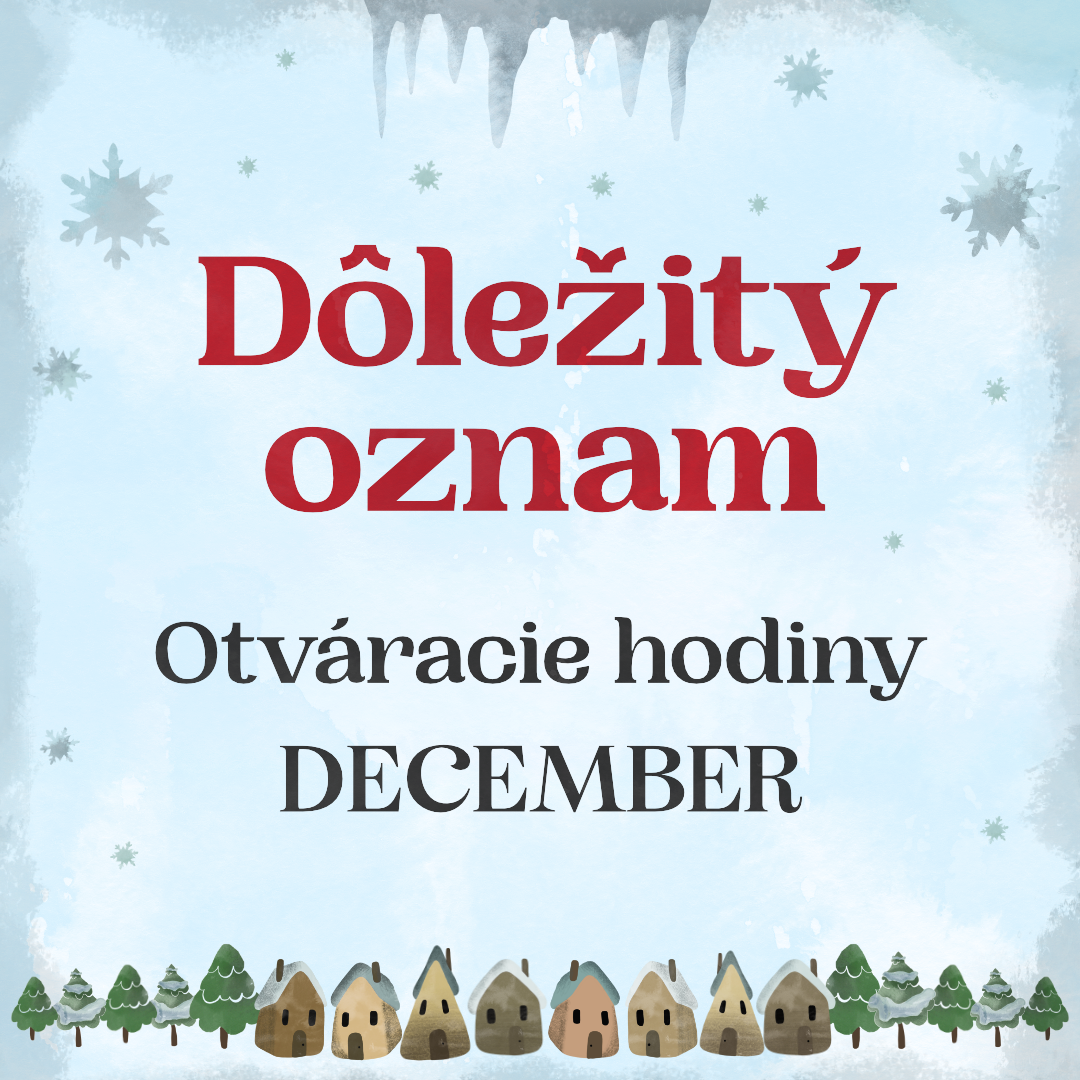 OTVÁRACIE HODINY DECEMBER